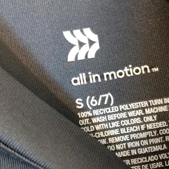 ALL IN MOTION BOYS PRACTICE PROGRESS GRAY PERFORMANCE TEE  SIZE 6-7 SMALL NWOT - Picture 3 of 6